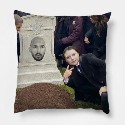 Greta Grave Andrew Tate Throw Pillow Official Andrew-Tate Merch