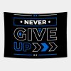 Never Give Up Tapestry Official Andrew-Tate Merch