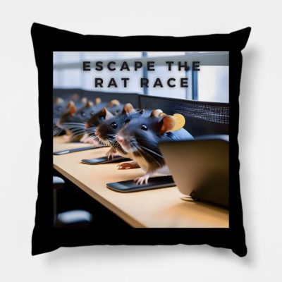 Escape The Rat Race Throw Pillow Official Andrew-Tate Merch