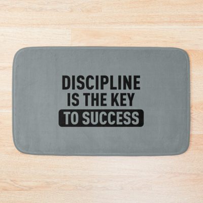 Discipline Is The Key To Sucess Inspirational Quote Bath Mat Official Andrew-Tate Merch
